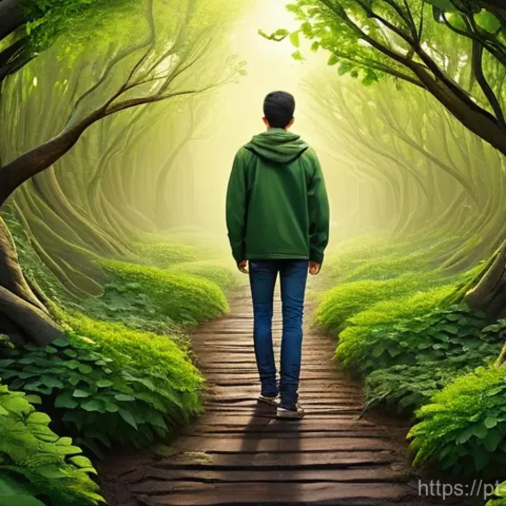 내러티브 건강법의 지속 가능성 - **Prompt 1: The Journey of Self-Discovery and Reinterpretation**
"A vibrant, richly detailed ill...