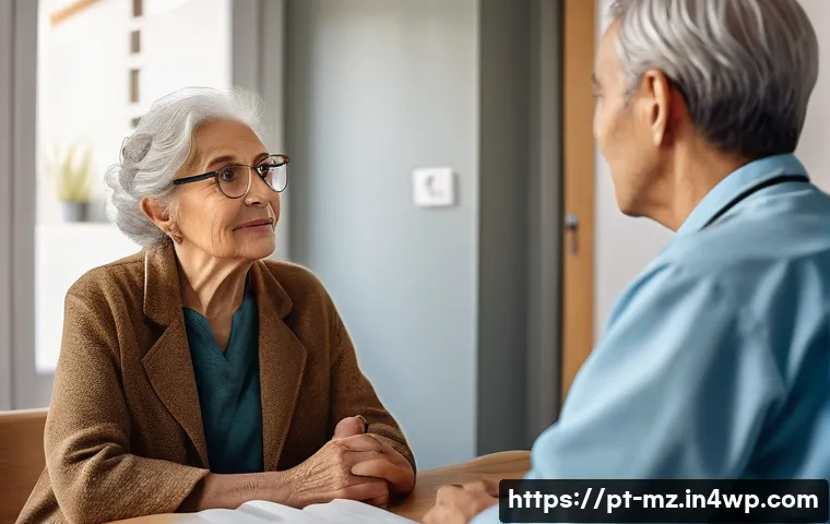 내러티브 건강법의 적용 분야 - A compassionate healthcare professional attentively listening to an elderly Portuguese-speaking pati...